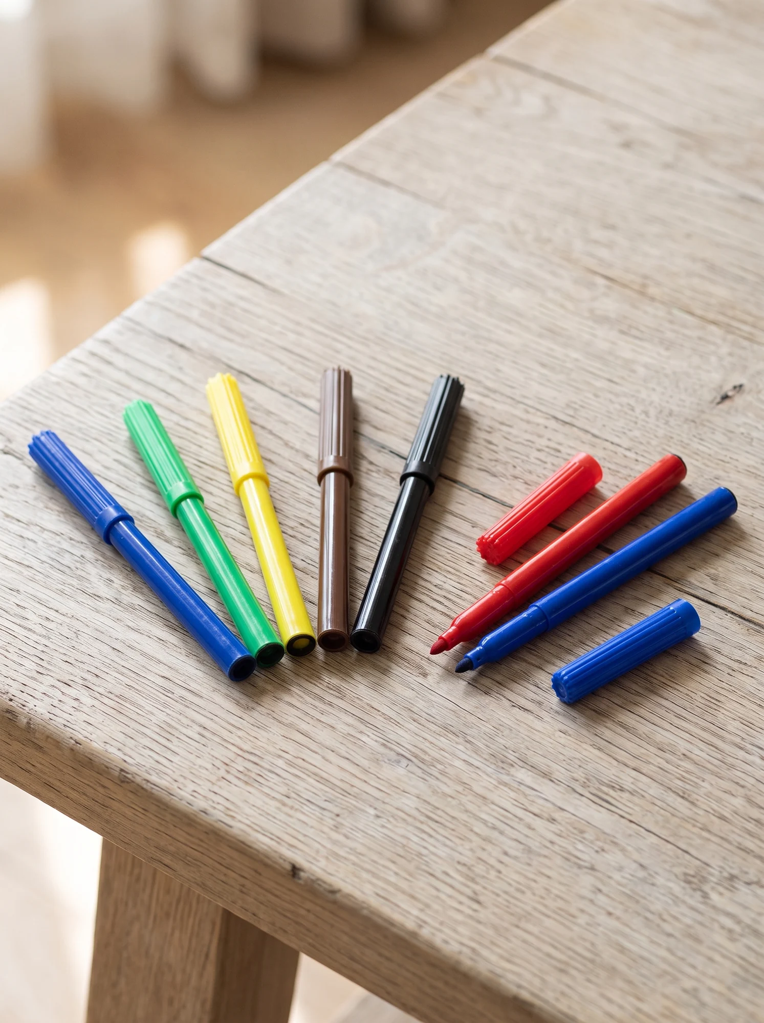 Washable markers, ready to colour