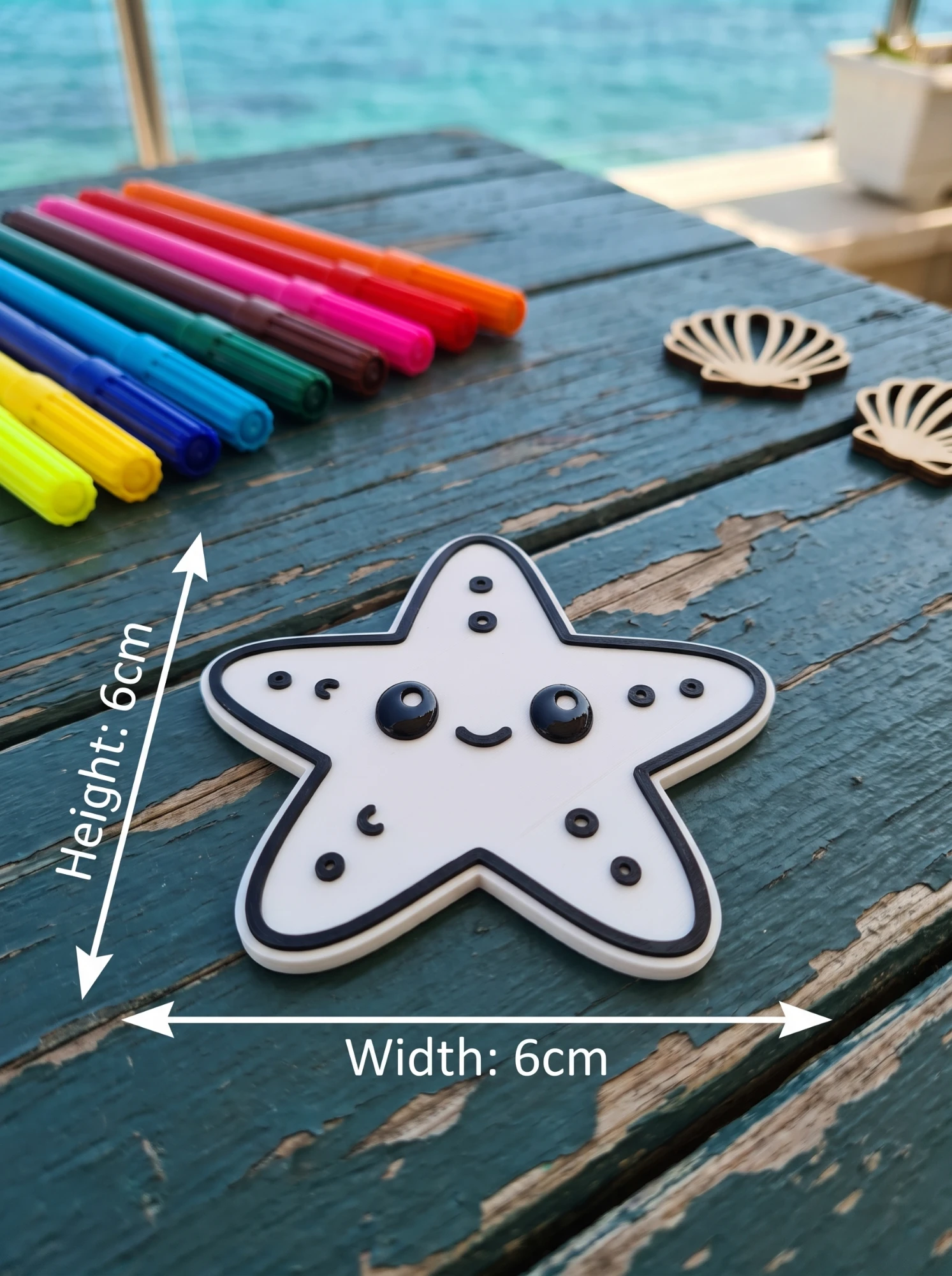 Starfish – size 6 × 6 cm