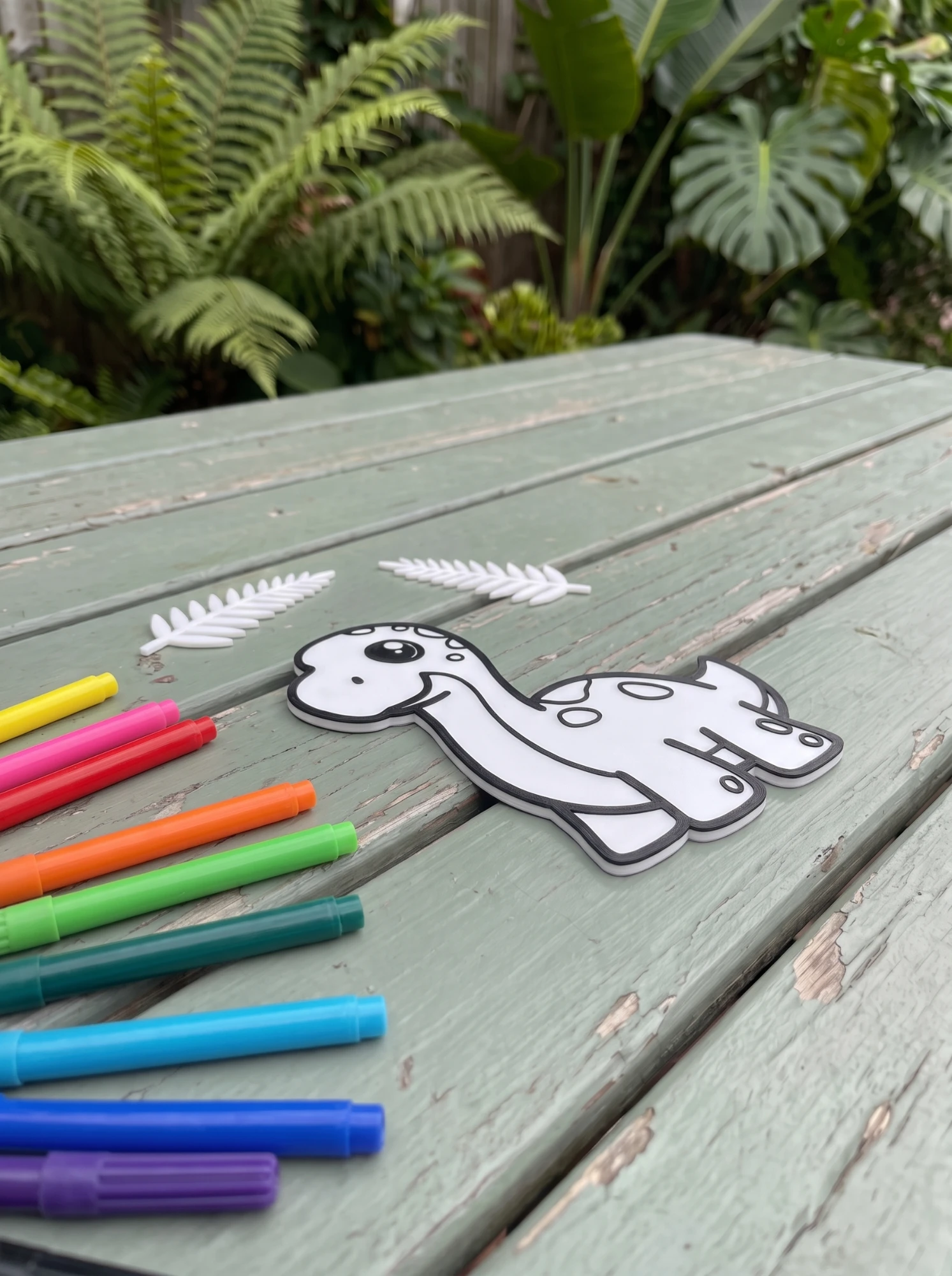 Dinosaur among the ferns
