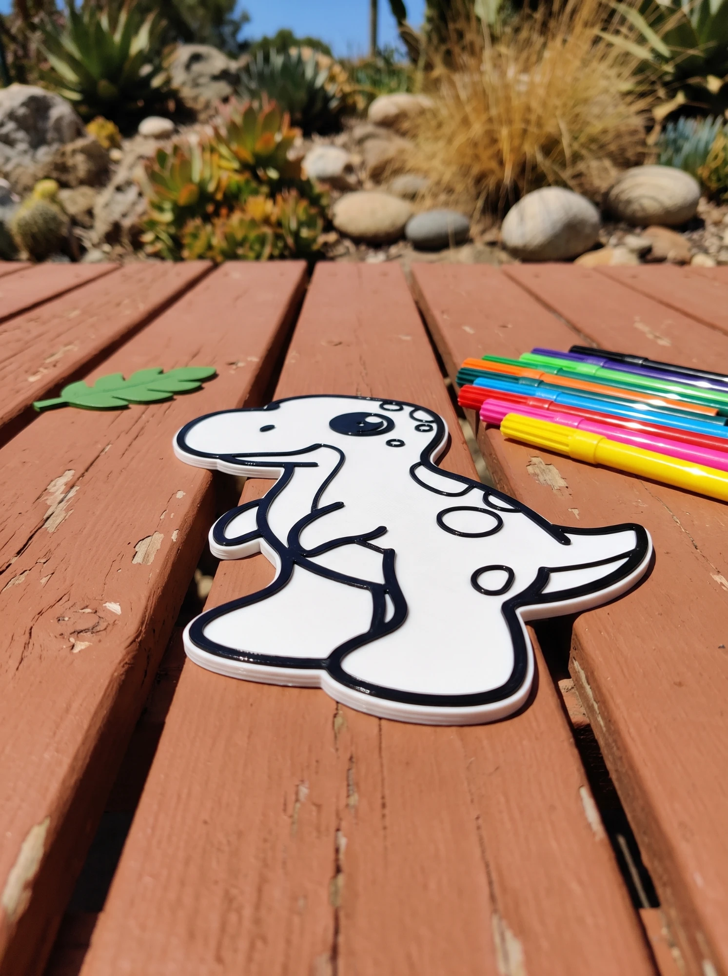 T-Rex with a row of markers